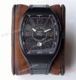 ZF Factory Swiss Replica Franck Muller Vanguard Yachting V45 Watch Solid Black 9015 Movement